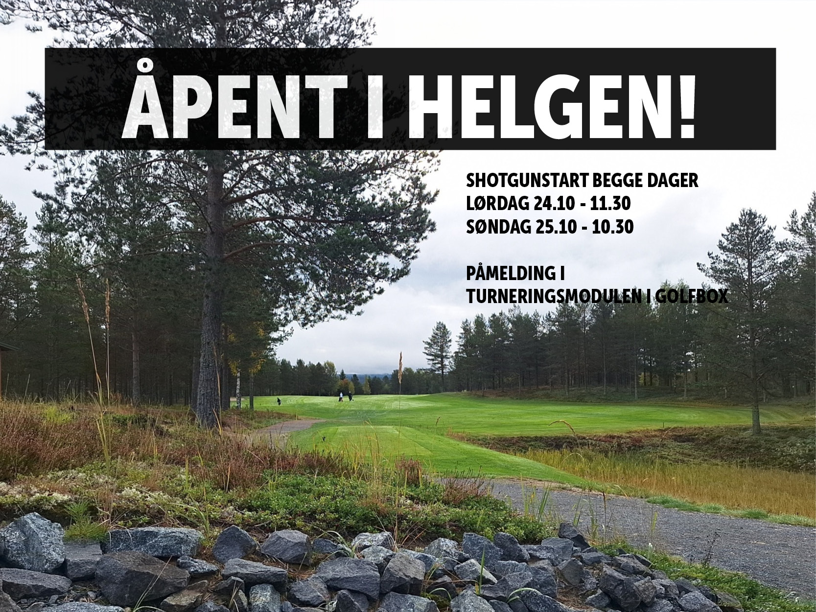 Vi har åpent i helgen! Siste åpningsdag blir søndag 25.10 Vi har åpent i helgen! Siste åpningsdag blir søndag 25.10